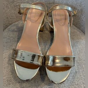 Bandolino Pennie Platform Gold Shoes 8.5